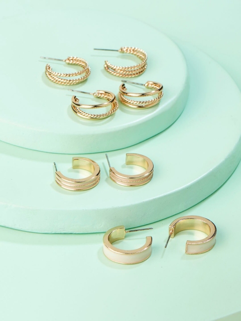 

Runway Ritual Off-White Contemporary Hoop Earrings