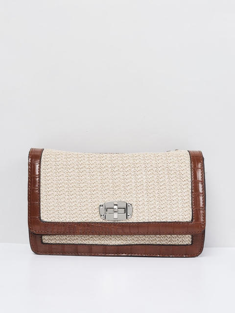 

max Tan Printed Sling Bag