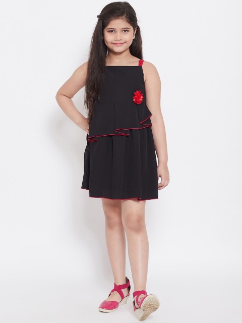 

Stylo Bug Girls Black Solid A-Line Dress