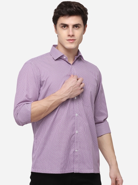 

Greenfibre Men Purple Regular Fit Striped Casual Shirt