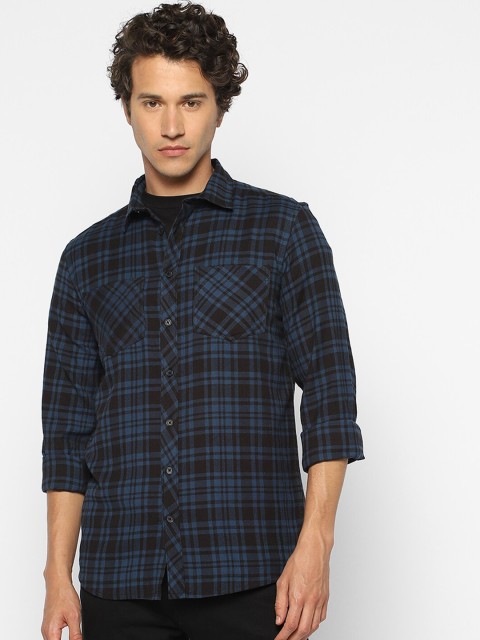 

FOREVER 21 Men Multicoloured Regular Fit Checked Casual Cotton Shirt, Multi