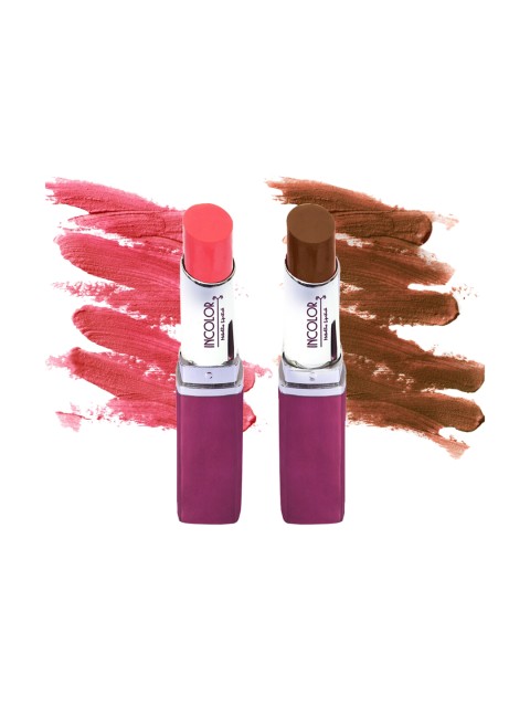 

Incolor Metallic Lipstick Combo 09 Pack of 2 (57+9) 7.4 g, Multi