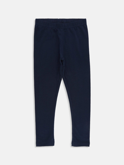 

CHALK by Pantaloons Girls Navy Blue Solid Ankle-Length Leggings