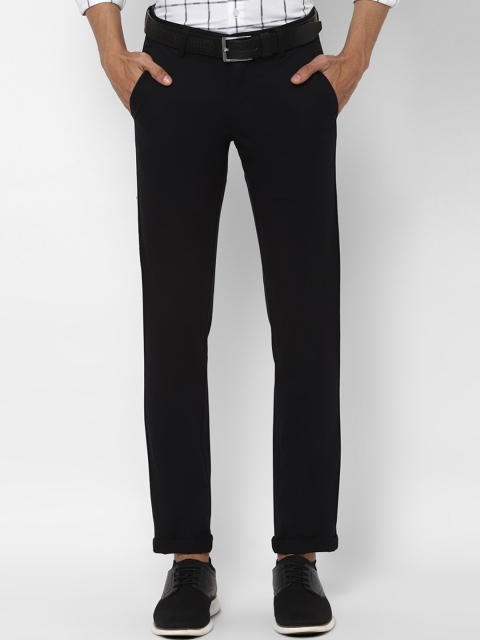 

Allen Solly Men Black Slim Fit Solid Regular Trousers