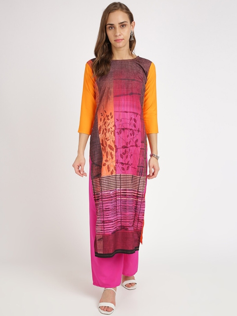 

Florence Women Multicoloured Printed Kurta with Palazzos & Dupatta, Multi
