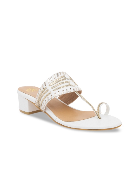 

Sole To Soul Women White Woven Design Sandals