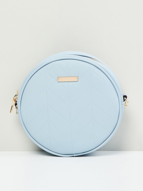 

max Blue Textured Sling Bag