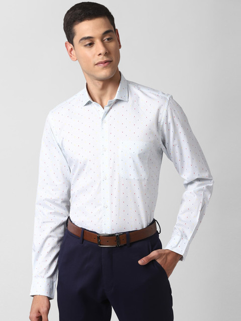 

Peter England Men White Slim Fit Printed Formal Shirt