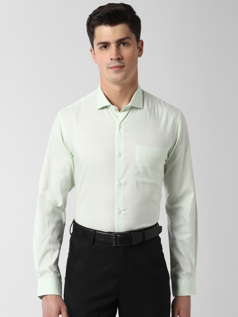 

Peter England Men Green Slim Fit Solid Formal Shirt