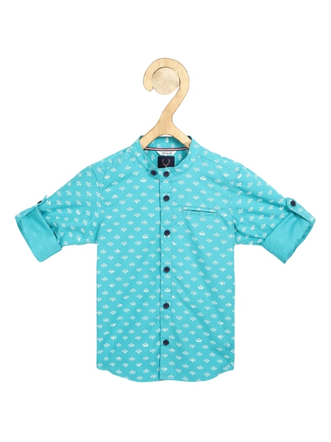 

Allen Solly Junior Boys Blue Regular Fit Printed Casual Shirt