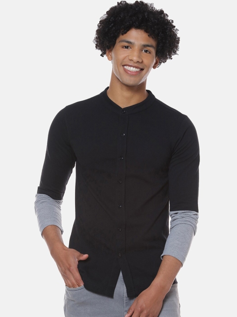 

Campus Sutra Men Black Regular Fit Solid Casual Shirt