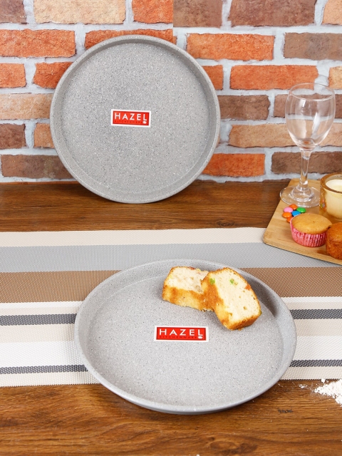 

HAZEL Set Of 2 Grey Granite Finish Non-Stick Round Aluminium Pizza Trays