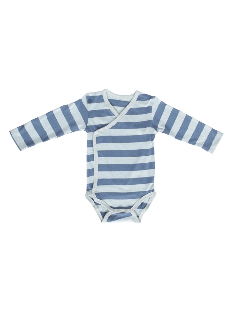 

Moms Home Baby Blue Striped Organic Cotton Sustainable Bodysuit