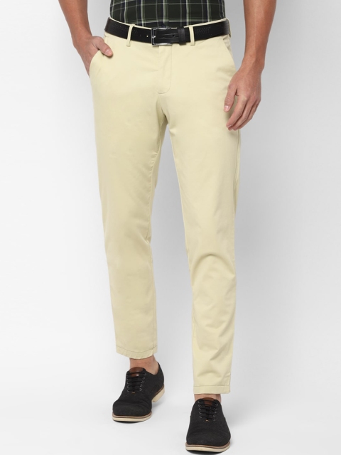 

Allen Solly Men Cream-Coloured Slim Fit Solid Regular Trousers
