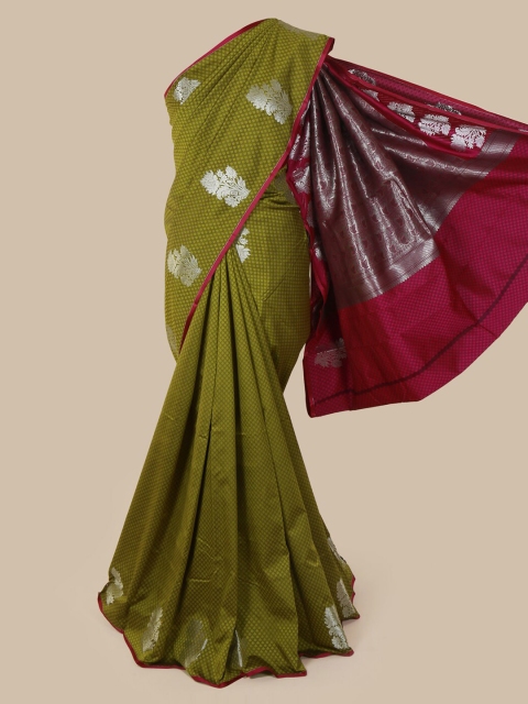 

Pothys Green Solid Art Silk Saree