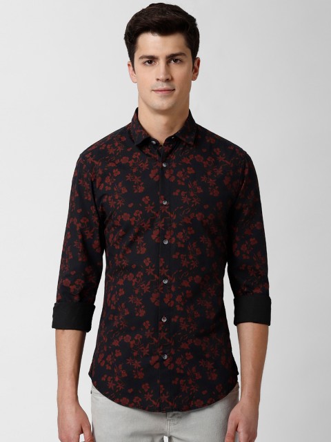

Peter England Casuals Men Navy Blue Slim Fit Printed Casual Shirt