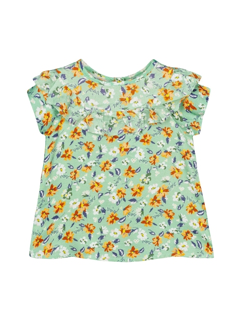 

Budding Bees Girls Green Printed Top