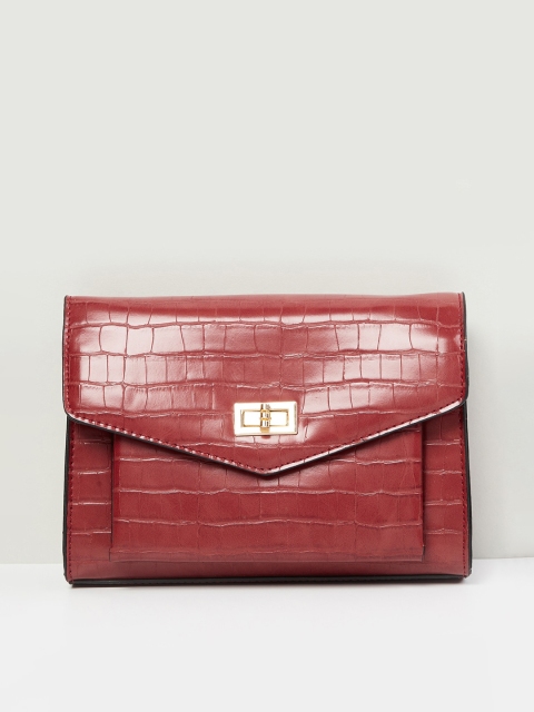 

max Red Textured Sling Bag