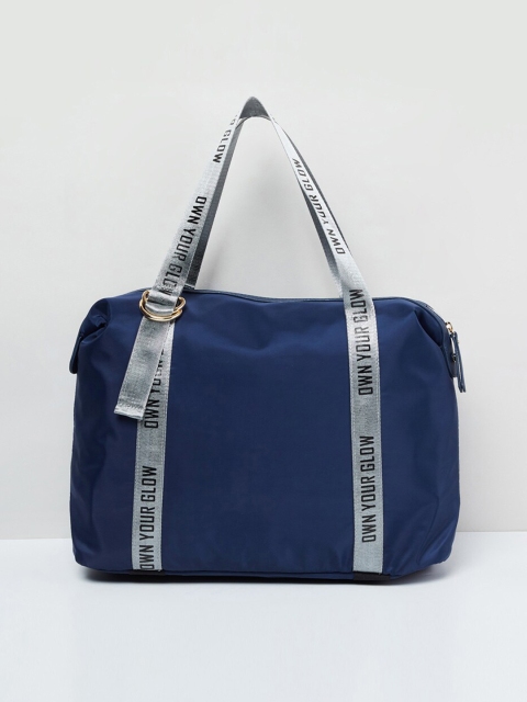 

max Navy Blue Solid Handheld Bag