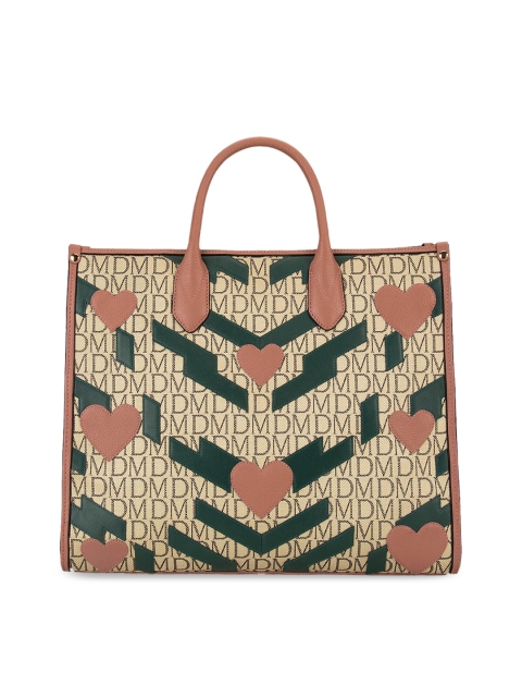 

Da Milano Beige Printed Tote Bag