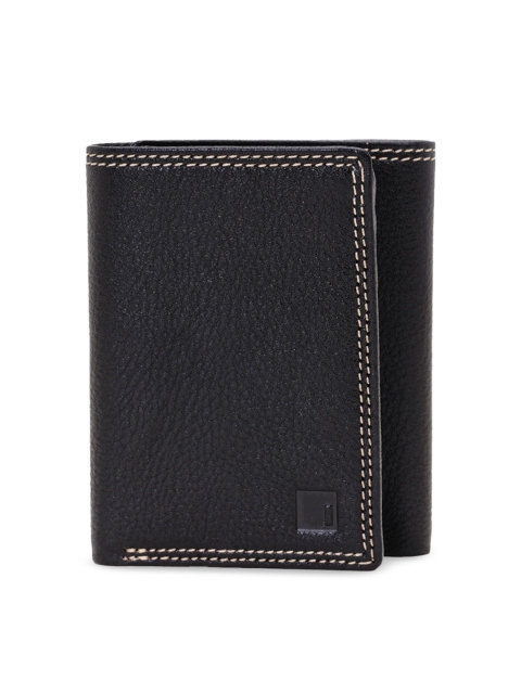 

Impulse Men Black Solid Three Fold Leather Wallet