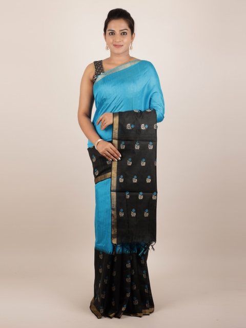 

Pothys Blue Woven Design Pure Silk Saree