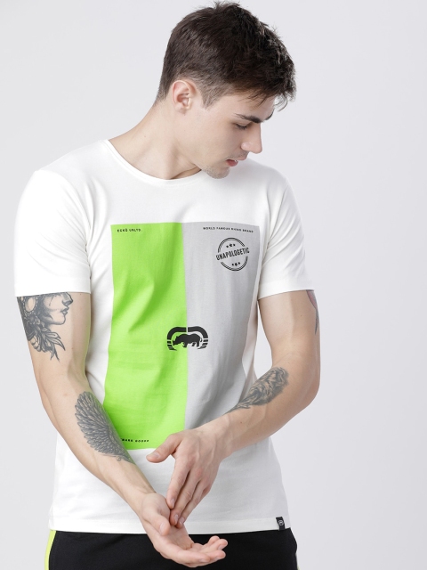 

Ecko Unltd Men White & Grey Printed T-shirt