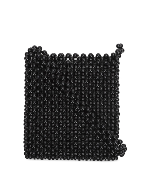 

AMERICAN EAGLE OUTFITTERS Black Self Design Sling Bag