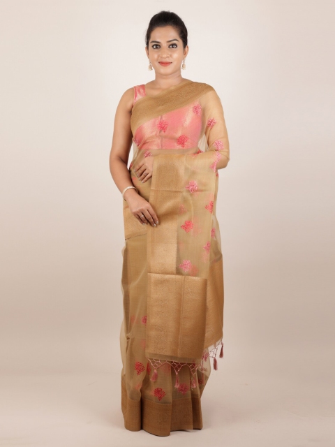 

Pothys Brown Woven Design Pure Silk Saree
