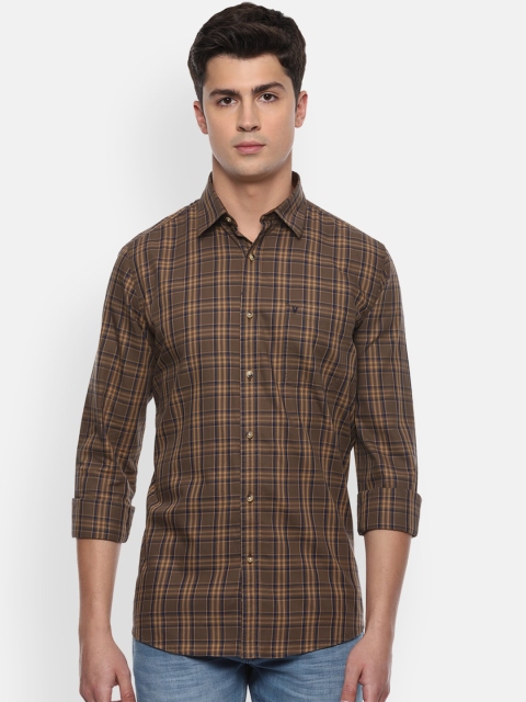 

Van Heusen Sport Men Brown Slim Fit Checked Casual Shirt
