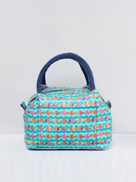 

max Blue Printed Handheld Bag