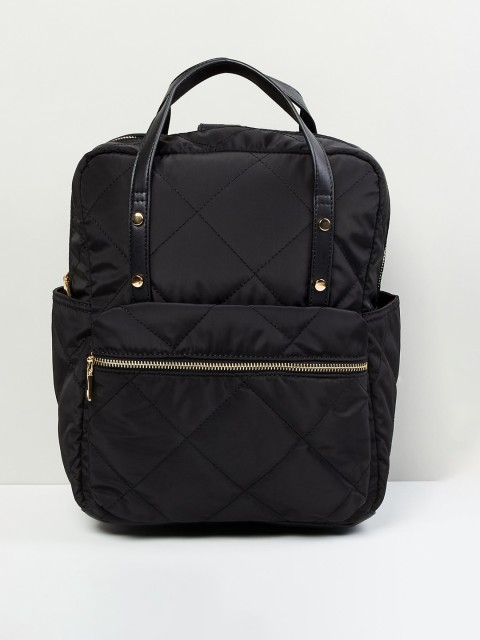 

max Black Self Design Handheld Bag