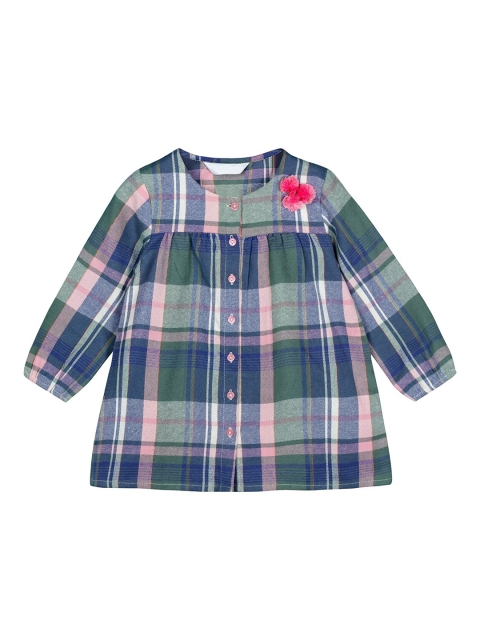 

Budding Bees Girls Blue & Green Checked Regular Top