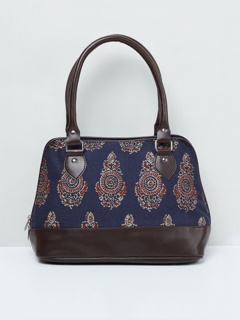 

max Blue Printed Handheld Bag