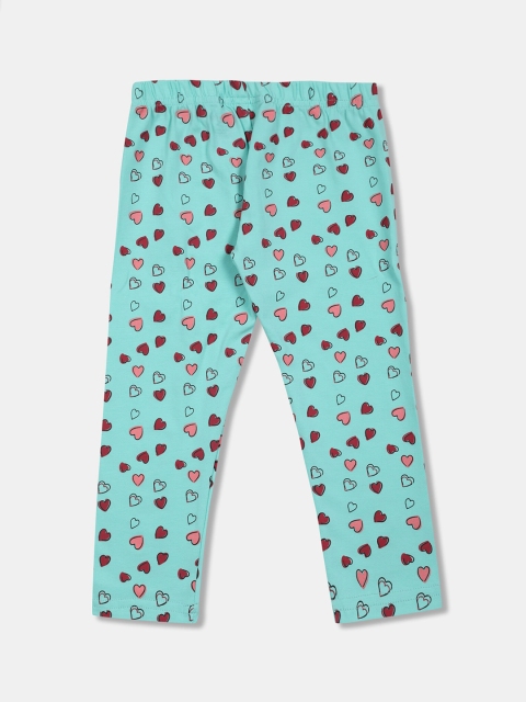 

Donuts Infant Girls Blue & Red Printed Ankle-Length Leggings