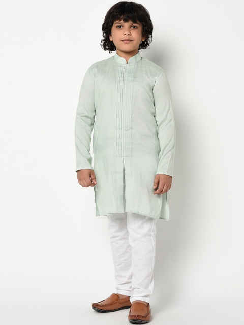 

DEYANN Boys Green Yoke Design Kurta with Pyjamas