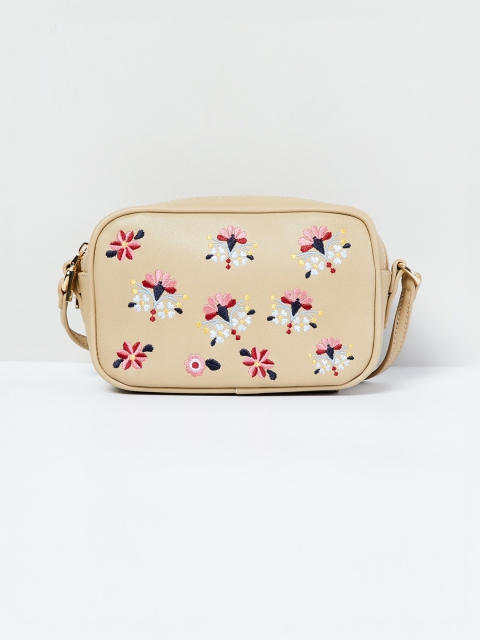 

max Beige Printed Sling Bag
