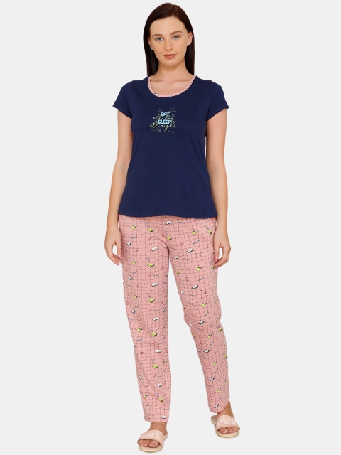 Zivame Women Multi Abstract, Pink