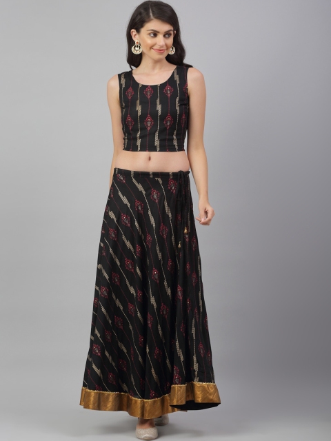 ANAISA Black Ready to Wear Lehenga with Blouse