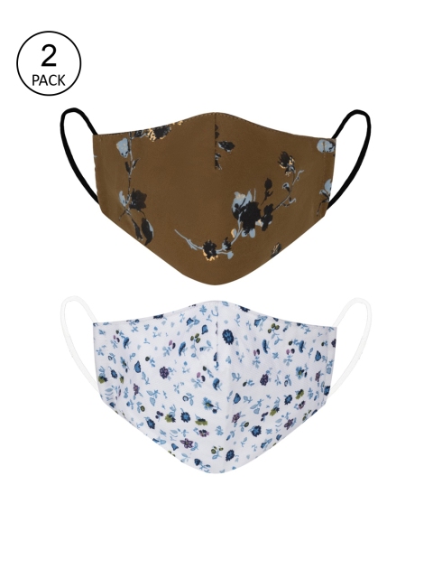 

VEA Kids Pack Of 2 Printed 3-Ply Reusable 5 Layered Protective Outdoor Masks, Green