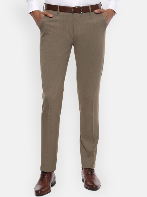 

Van Heusen Men Beige Slim Fit Solid Formal Trousers