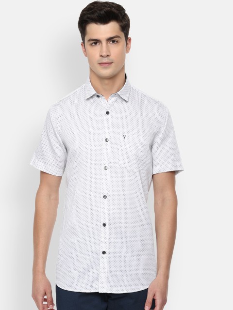 

Van Heusen Sport Men White Slim Fit Printed Cotton Casual Shirt