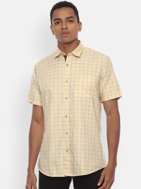 

Van Heusen Sport Men Yellow Slim Fit Checked Casual Shirt