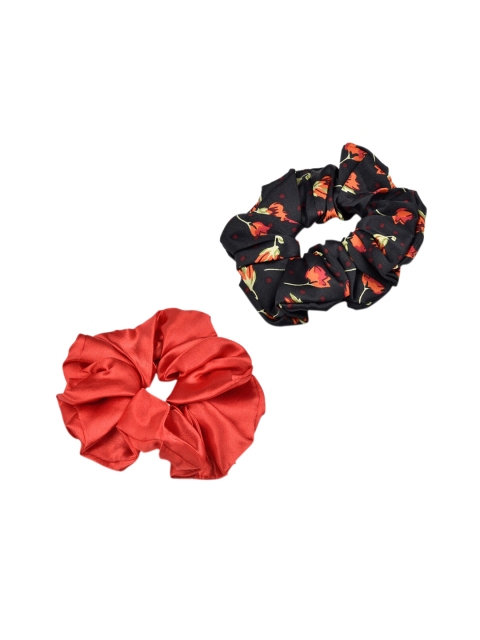 

ToniQ Red & Black Ponytail Holders Combo