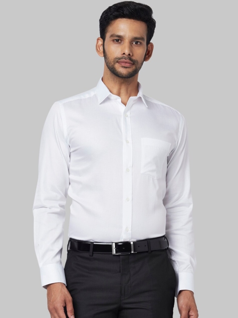 

Park Avenue Men White Regular Fit Solid Casual Shirt