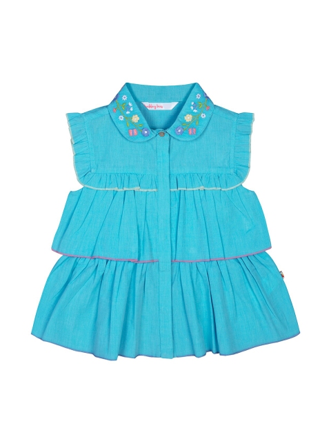 

Budding bees Girls Blue Pure Cotton Regular Top