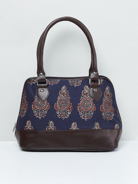 

max Blue Printed Handheld Bag