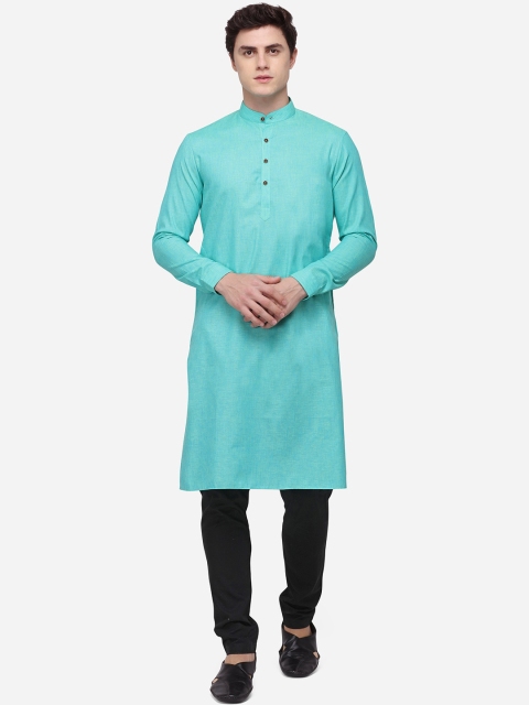 

JADE BLUE Men Turquoise Blue Kurta