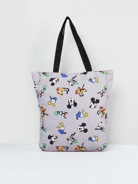 

max Grey Printed Tote Bag