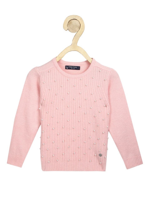 

Allen Solly Junior Girls Pink Self Design